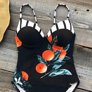 Cupshe Orange Angel Print One-piece Swimsuit
